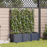 vidaXL Vrtna korita Siva Plastika 120 x 40 x 143 cm Korita | Shoptok.si