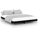  posteljni okvir črn 200x200 cm inženirski les, (20727333) | Shoptok.si