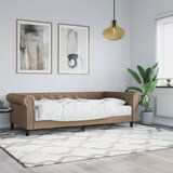 vidaXL Dnevna postelja z vzmetnico kapučino 90x200 cm umetno usnje | Shoptok.si