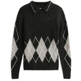 Tommy Jeans Pulover svijetlosiva / crna / bijela Cijene