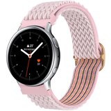 Cadorabo nylon wristband z zapiranjem kovine 20 mm, združljivo s samsung galaxy watch 42 mm/3 /4 /5 v roza barvi - nadomestni jermen za huawei watch 2, (20693654) Cene