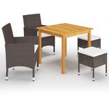  5-dijelni vrtni blagovaonski set smeđi | shoptok.hr