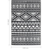 Vanjski tepih ARAKIL crni 190 x 290 cm PP | shoptok.hr