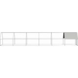 vidaXL Zunanji kokošnjak 2x12x2 m pocinkano jeklo | Shoptok.si