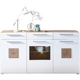 Hom`in KOMODA, bela, barve hrasta | Shoptok.si