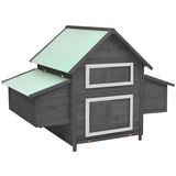  Kokošinjac sivo-bijeli 150 x 96 x 110 cm od masivne jelovine | shoptok.hr