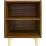  Noćni ormarić s drvenim nogama smeđi hrast 40 x 30 x 50 cm | shoptok.hr
