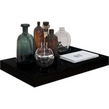  Plutajuća zidna polica visoki sjaj crna 40 x 23 x 3 8 cm MDF | shoptok.hr