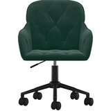  Okretna uredska stolica tamnozelena baršunasta | Eponuda.ba