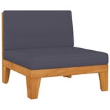 vidaXL Modularna srednja sofa s tamnosivim jastucima bagremovo drvo | shoptok.hr