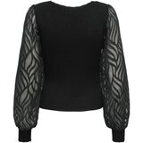 Only Puloverji ONLJULIE LS RIB MIX O-NECK CC KNT 15350562 Črna | Shoptok.si