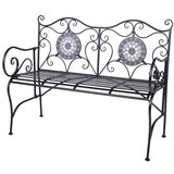 Garden Pleasure Črna kovinska vrtna klop Jalua – | Shoptok.si