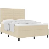  Krevet s opruga kutije s madracem Krema 140 x 190 cm tkanina | shoptok.hr