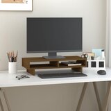  Stalak za monitor boja meda 60 x 27 x 14 cm od masivne borovine | shoptok.hr