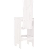  Barski stolci 2 kom bijeli 40 x 42 x 120 cm od masivne borovine | shoptok.hr