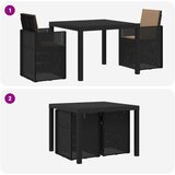  Vrtni set za objed s jastukom 3 pcs Antracit i sivosmeđa PP | shoptok.hr