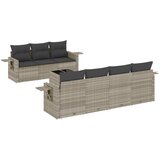 Maison Chic Seti vrtnega pohištva - Vrtna garnitura - Vrtni pohištvo set 8-delna z blazinami sv. siv poli ratan, (21799350) | Shoptok.si