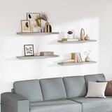  Plutajuće zidne police 4 kom boja betona 90x23,5x3,8 cm MDF | shoptok.hr