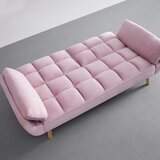 Bessagi Home zofa s posteljno funkcijo cora, roza, žamet | Shoptok.si