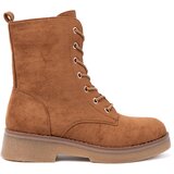 Shelvt Comfortable caramel workers on a flat sole Cene