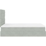 vidaXL okvir kreveta s madracima svijetlosivi 120x200cm baršunasti | shoptok.hr