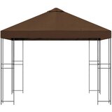 Gazebo 3 x 3 m Smeđa Poliester i čelik 190 gsm | shoptok.hr