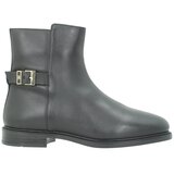 Tommy Hilfiger Škornji Fw0fw09486 Buckle Leather Ankle Boo Črna Cene