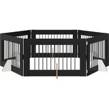  Vrata za pse s postoljem 6 pcs Crni hrast 100 x 60 cm | shoptok.hr