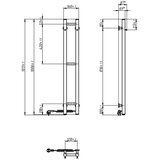  Električni sušač peškira SILOUETTE 46W 100x16 cm, bela, desna | Eponuda.com