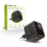 65W GaN Charger PW3 USB-C ret. cable 65cm+USB-A