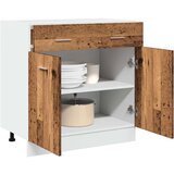 vidaXL Spodnja omarica s predalom starinski les 80x46x81,5 cm inž. les | Shoptok.si