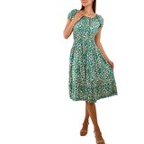 Gemre Green midi dress with short sleeves Allania | shoptok.hr