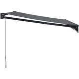 Tenda na uvlačenje antracit 3 x 2,5 m od tkanine i aluminija | shoptok.hr