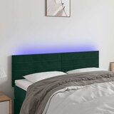  LED uzglavlje tamnozeleno 144x5x78/88 cm baršunasto | Eponuda.ba
