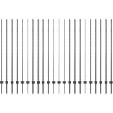  Stup za ogradu 22 pcs Siva 200 cm Čelik | shoptok.hr