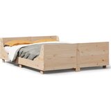  The Living Store Posteljni okvir brez vzmetnice 120x190 cm trdna borovina - Posteljni Okvir, (21496722) | Shoptok.si