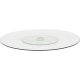 vidaXL Vrtljiva servirna plošča prozorna 60 cm kaljeno steklo | Shoptok.si