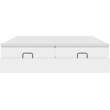 vidaXL Otomanski posteljni okvir z vzmetnicami bel 200x200cm um. usnje | Shoptok.si