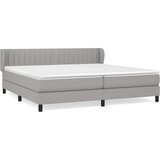  Krevet s oprugama i madracem svjetlosivi 200 x 200cm od tkanine | shoptok.hr