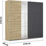 Boxxx OMARA Z DRSNIMI VRATI, temno siva, hrast artisan | Shoptok.si