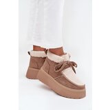 Boto Women's Snow Boots on Platform with Fur Beige Florivelle | shoptok.hr