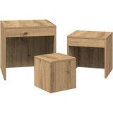  Uklapajući stolići boja hrasta artisan 3 kom konstruirano drvo | Eponuda.ba