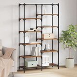 vidaXL Knjižna polica Star les 100 x 32 x 170 cm Konstruiran les | Shoptok.si