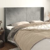 vidaXL Uzglavlje s ušima svjetlosivi 183x16x118/128 cm baršunasti Cijene