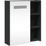  Kupaonski ormarić s ogledalom i LED svjetlom crni 45x13x52 cm | shoptok.hr