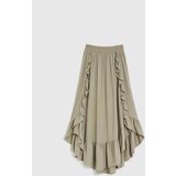 Marisse Olive Ruffle Skirt | shoptok.hr
