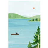Travelposter Plakat 30x40 cm Lake