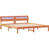  Konstrukcija postelje Rjava 200 x 200 cm Masivno borovo les, (5000123934) | Shoptok.si
