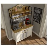 Hanah home Višenamenska vitrina za kafe Krem Hrast Crna boja FRN 21027 | ePonuda.com