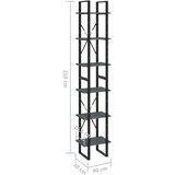 vidaXL Visoka omara siva 40x30x210 cm trdna borovina | Shoptok.si